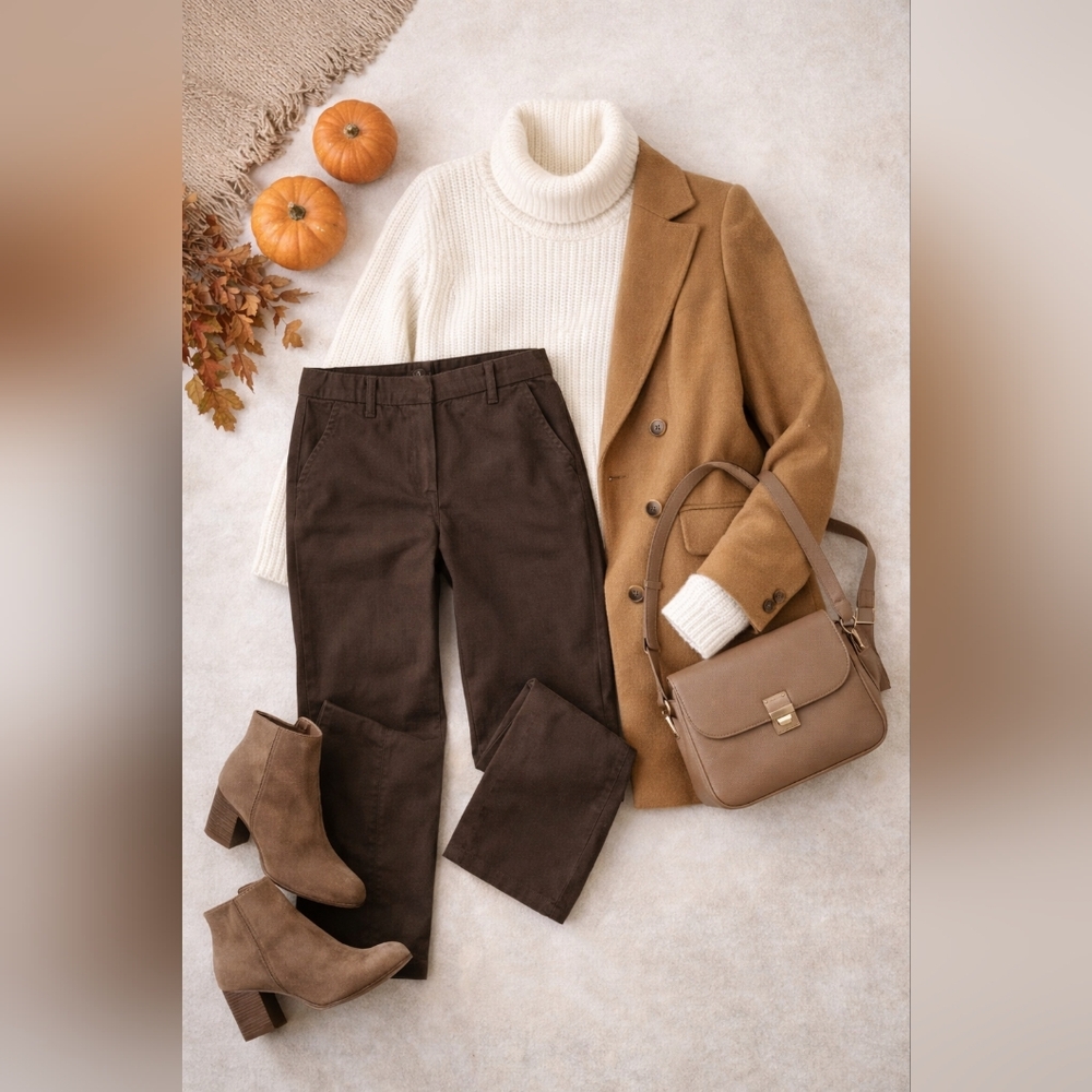 First Issue Liz Claiborne Brown Classic Fit Stretch Pants 14P Short New